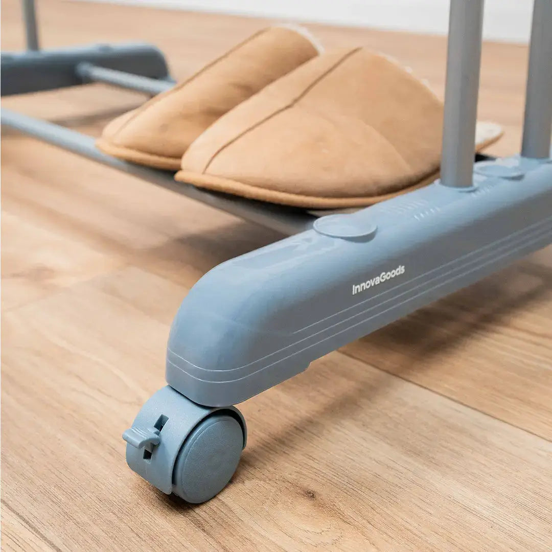 30 bars Vertical Extendable Clothes Drying Rack with Wheels