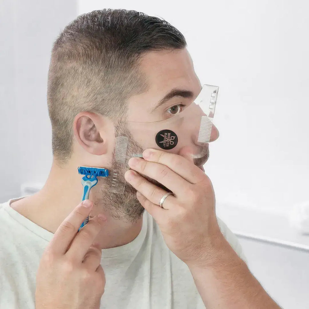 Hipster Barber Beard Template – Perfect Symmetrical Shaving