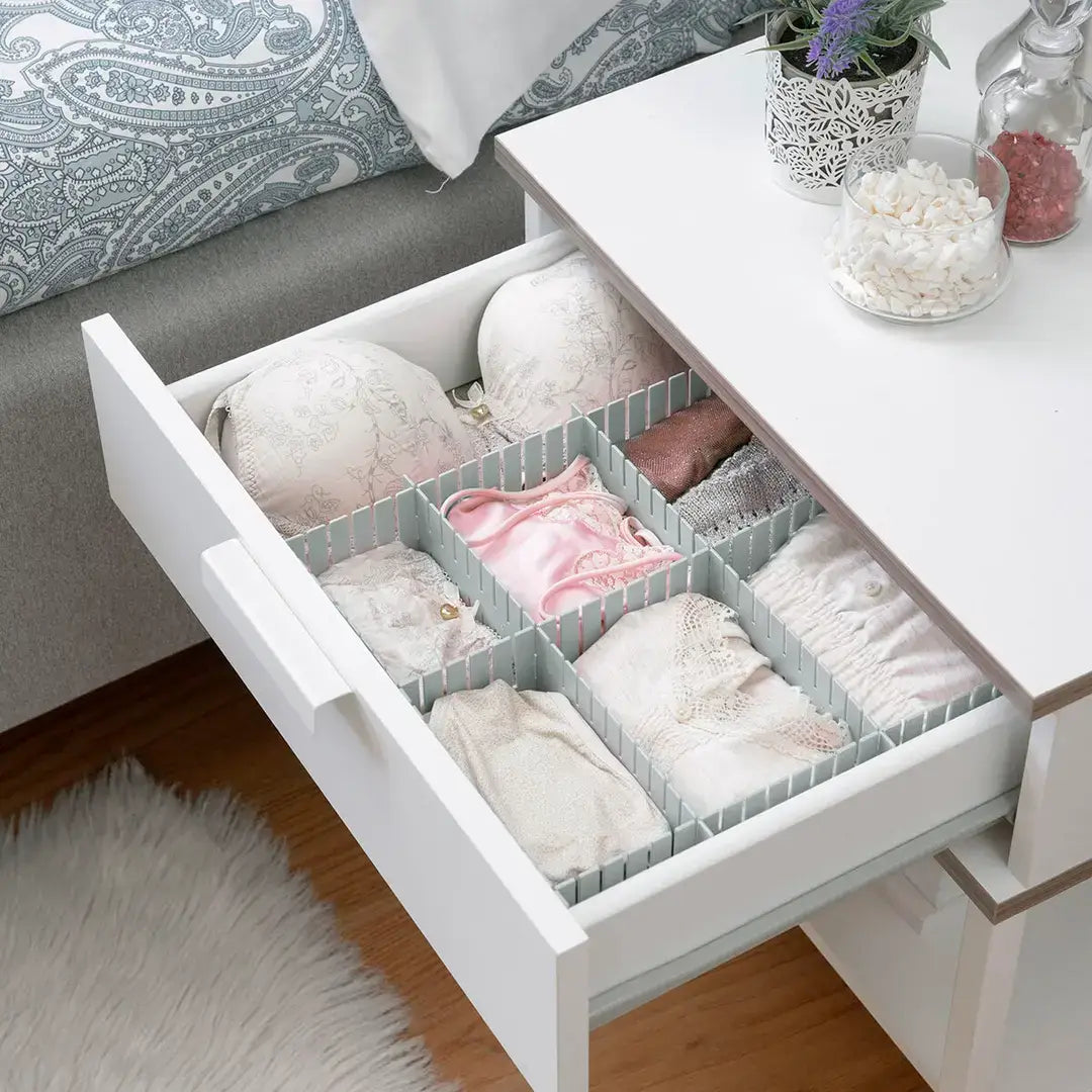 Adjustable Drawer Organiser – 16-Piece Modular Set